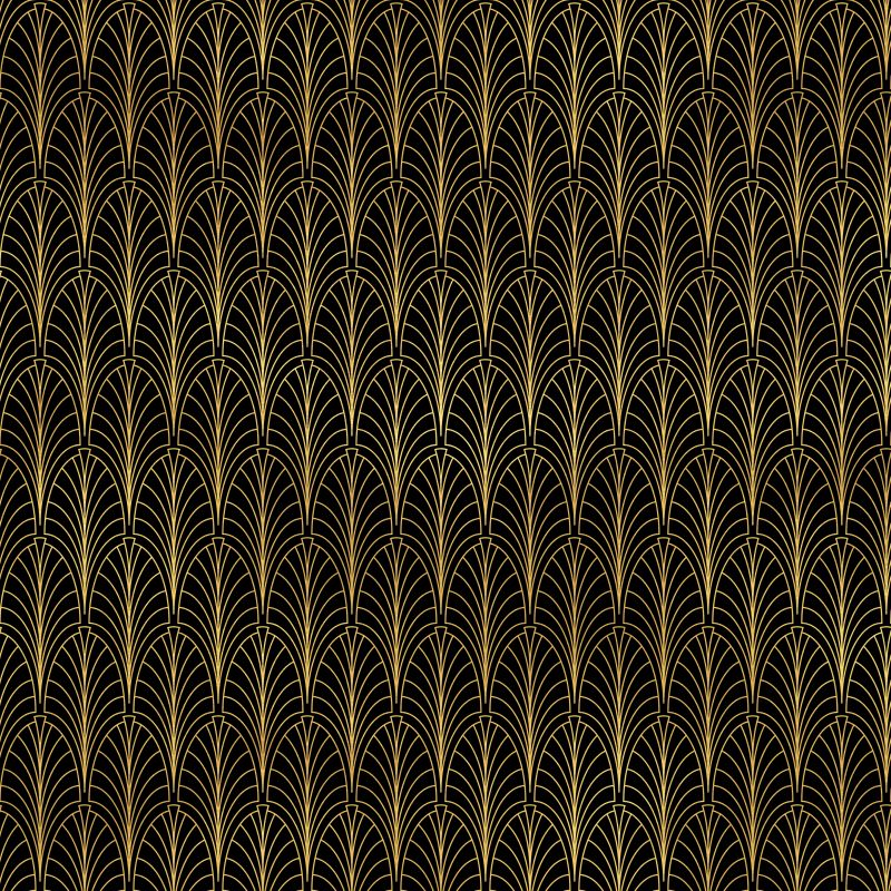 Delikatne, jasne łuki na czarnym tle