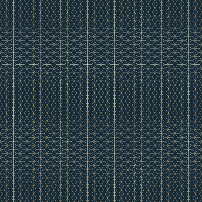 Delikatne, geometryczne gwiazdki na granatowym tle