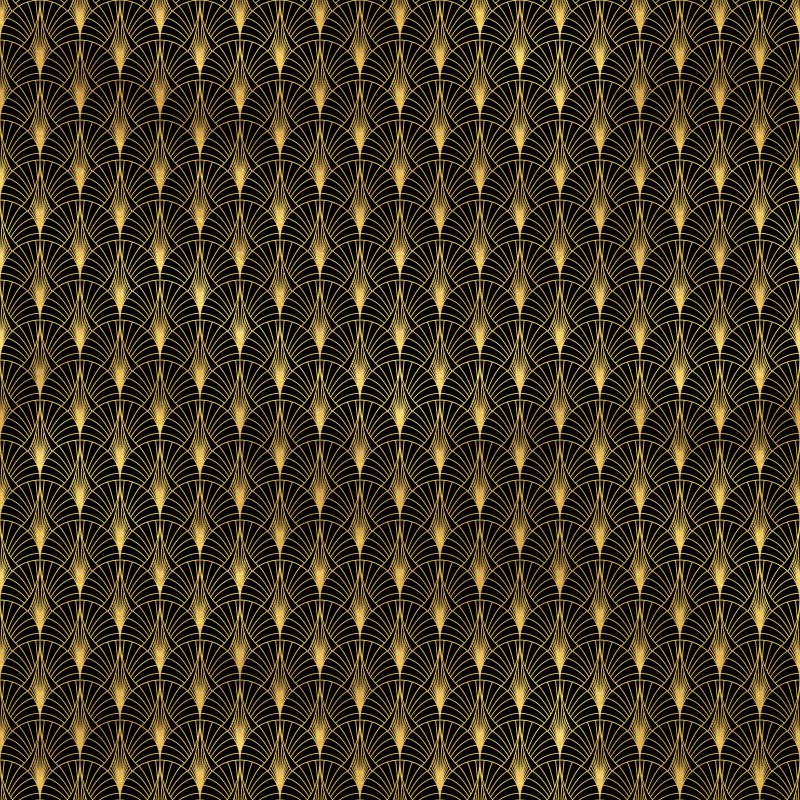 Okrągły, dekoracyjny wzór na czarnym tle