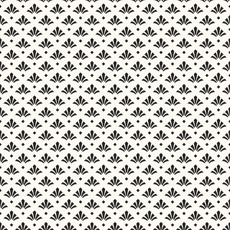 Czarno-biały wzorek liści