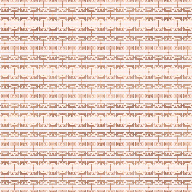 Różowe łańcuszki z geometrycznych, greckich ślimaków