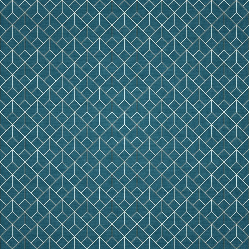 Obrysy przestrzennych brył na turkusowym tle