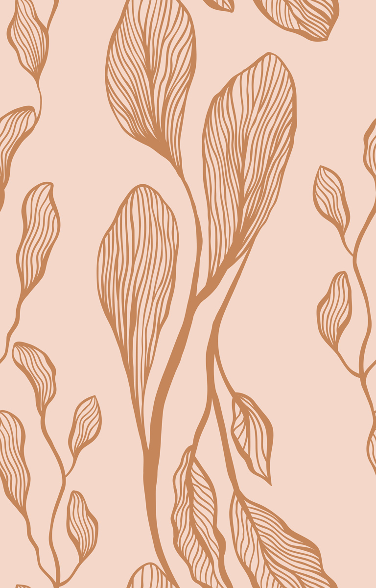 Pionowe liście na beżowym tle