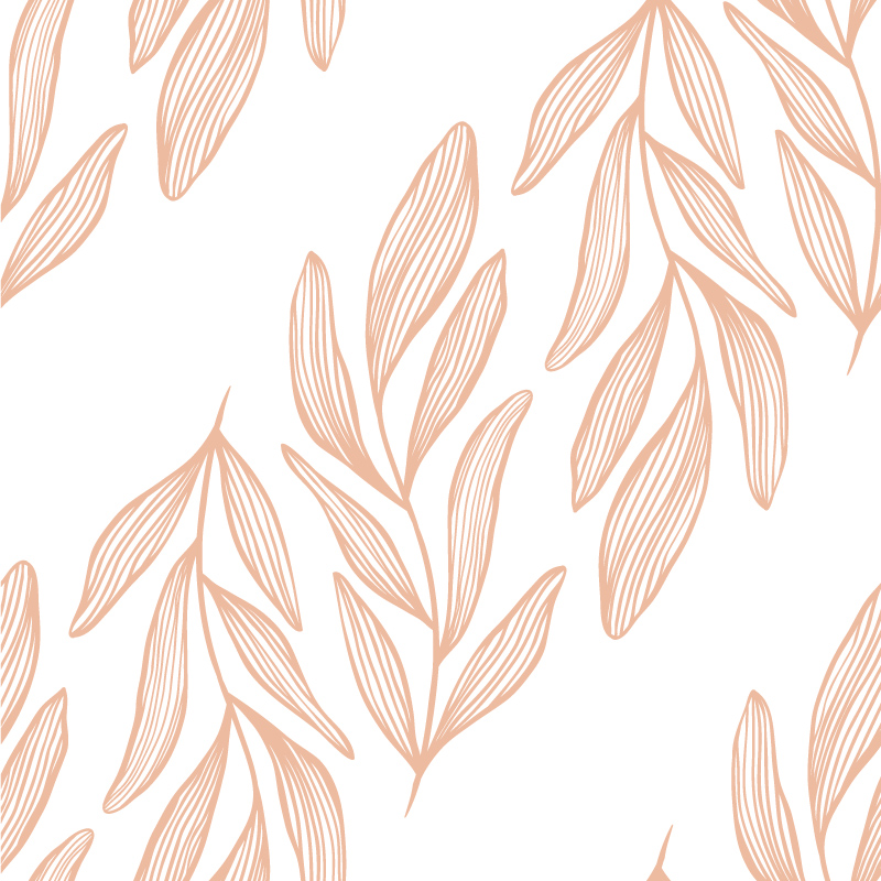 Różowe, pionowe liście na białym tle