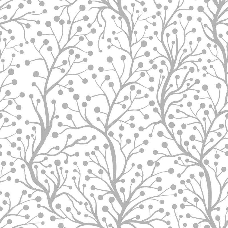 Szare gałązki, drzewka na białym tle