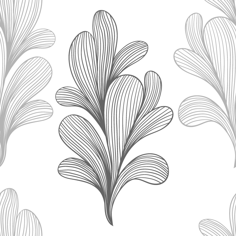 Szare kępki liści na białym tle