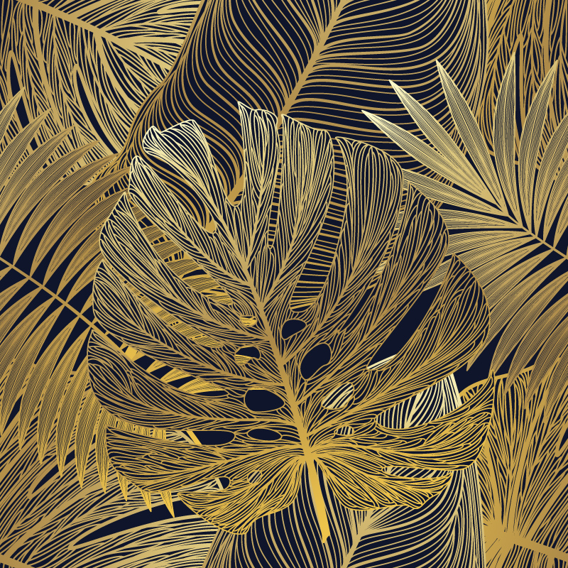 Kontury liści na ciemnym tle