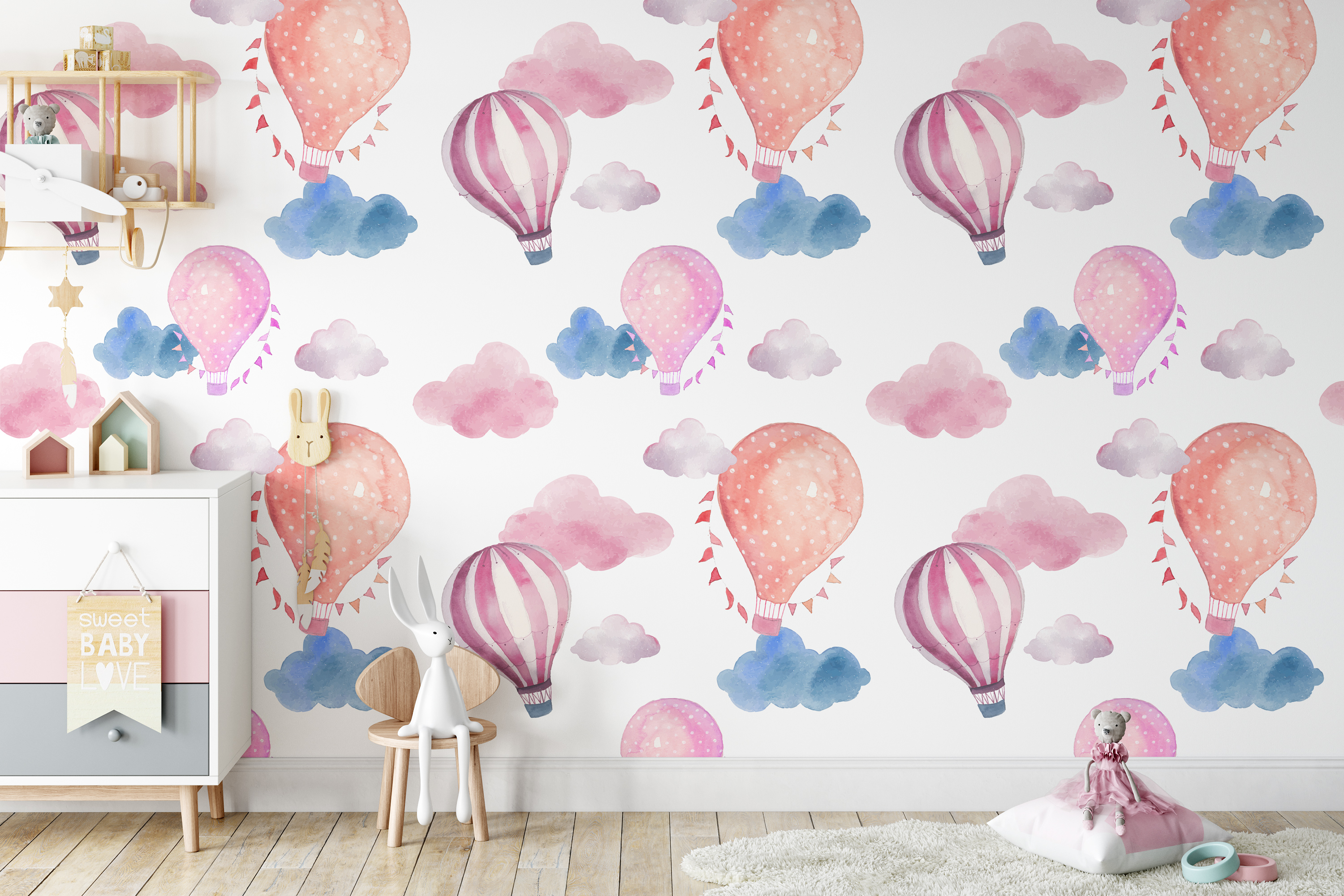 Tapeta - Balony i samoloty - fototapeta.shop