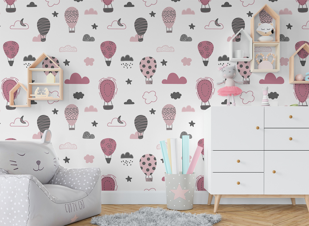 Tapeta - Balony w odcieniach różu - fototapeta.shop