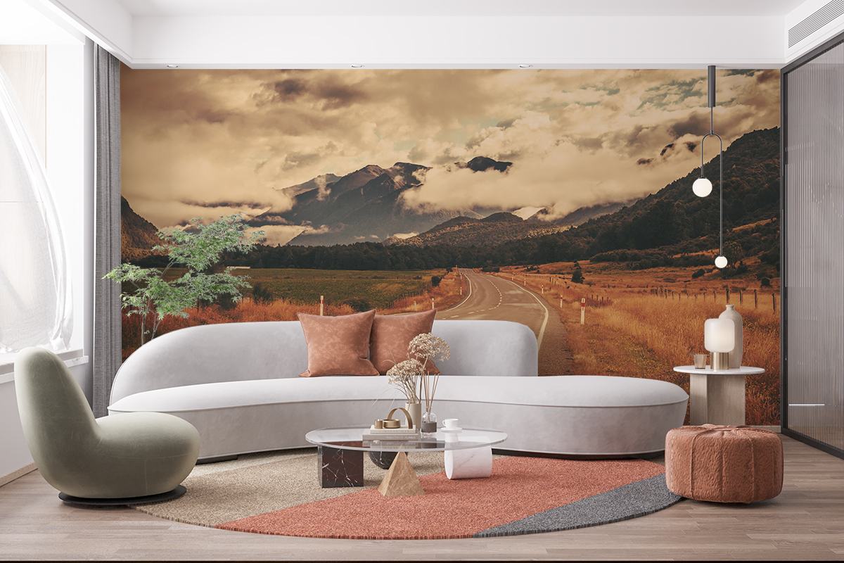 Fototapeta - Droga wśród gór - fototapeta.shop