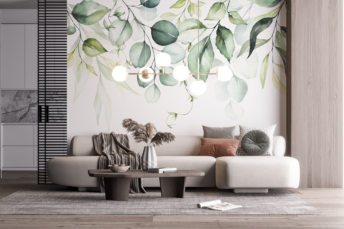 Fototapeta - Zwisające liście eukaliptusa - fototapeta.shop