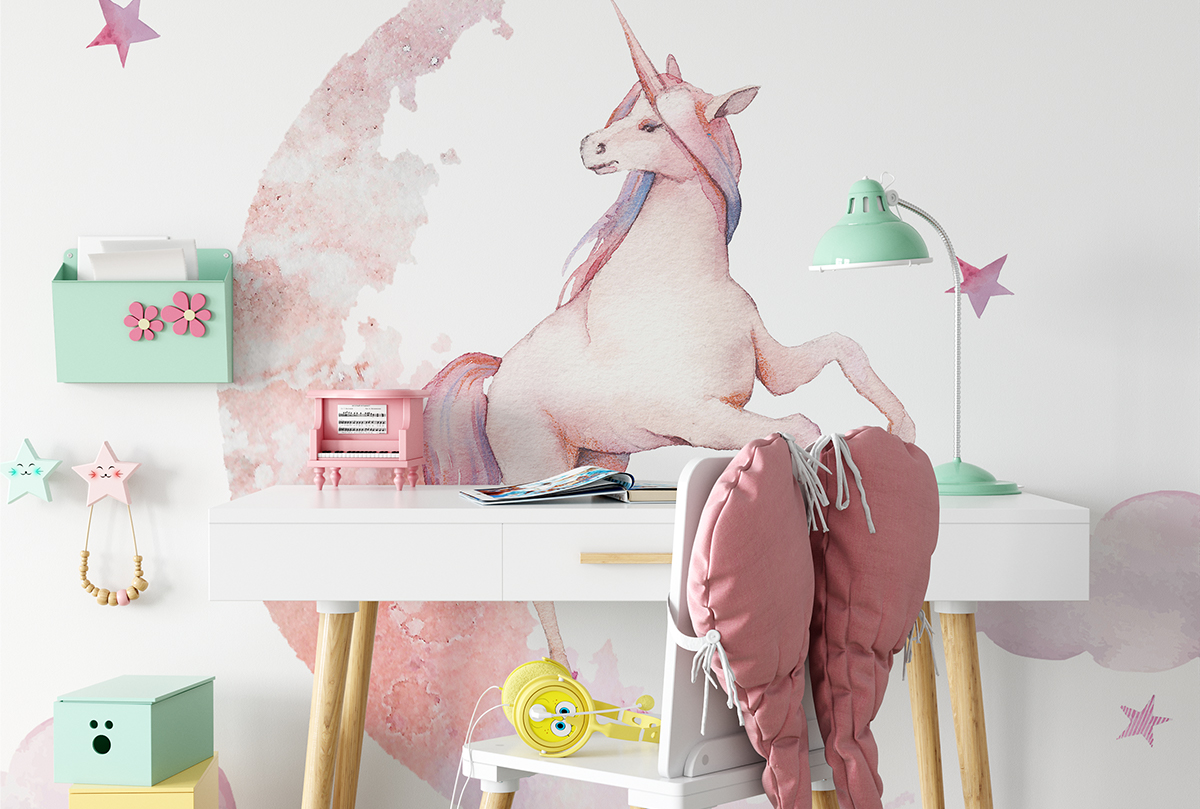Fototapeta - Jednorożec na księżycu - fototapeta.shop
