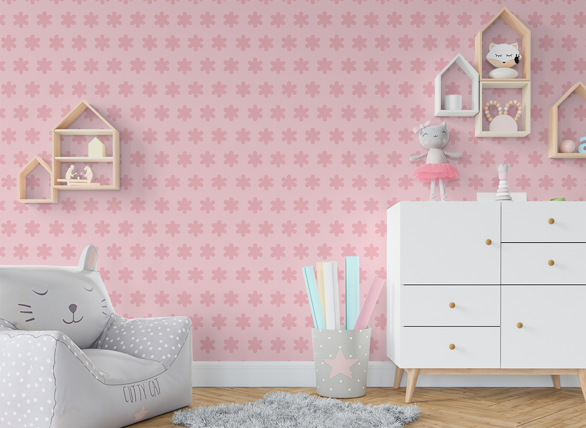 Tapeta - Pastelowe, różowe kwiatki - fototapeta.shop