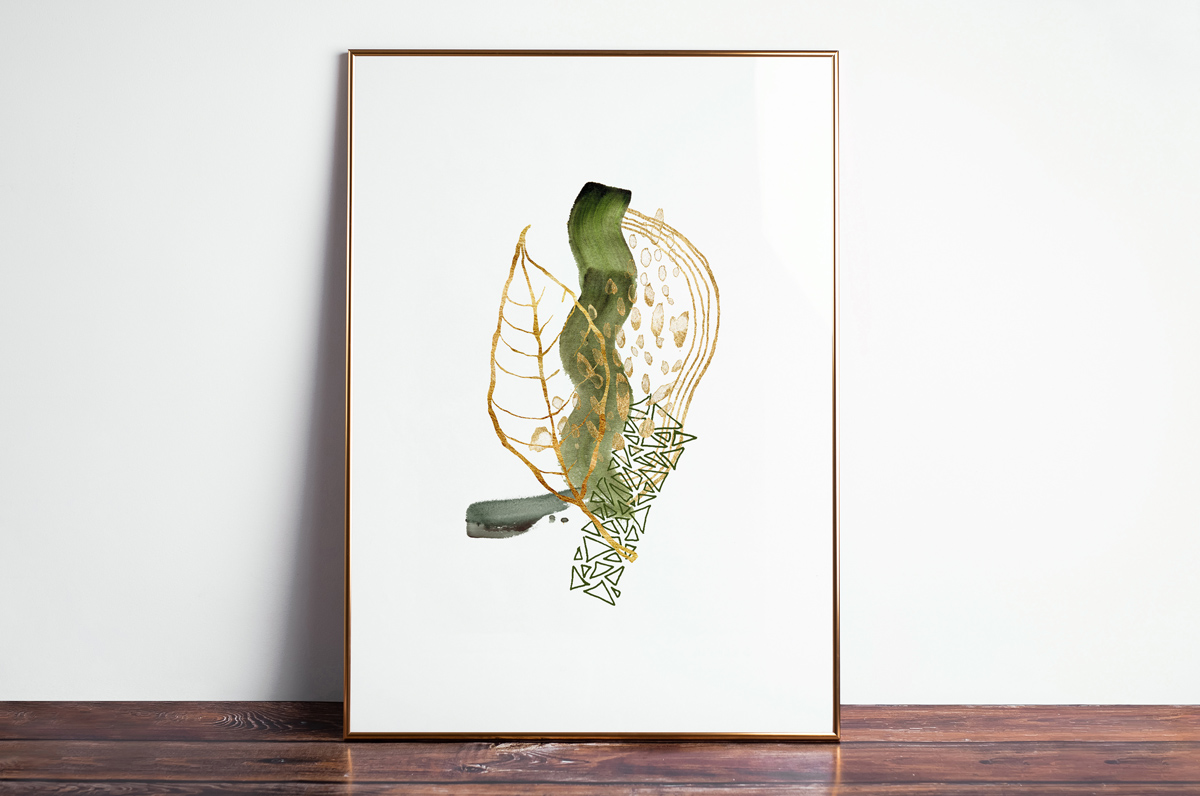 Jadeitowa abstrakcja - liść