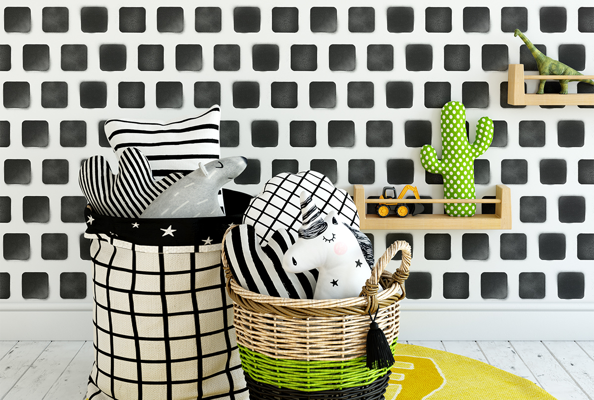 Tapeta - Czarno-biały murek - fototapeta.shop