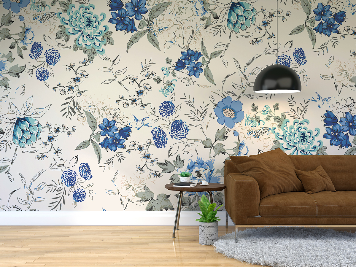 Tapeta - Chabrowe kwiaty - fototapeta.shop