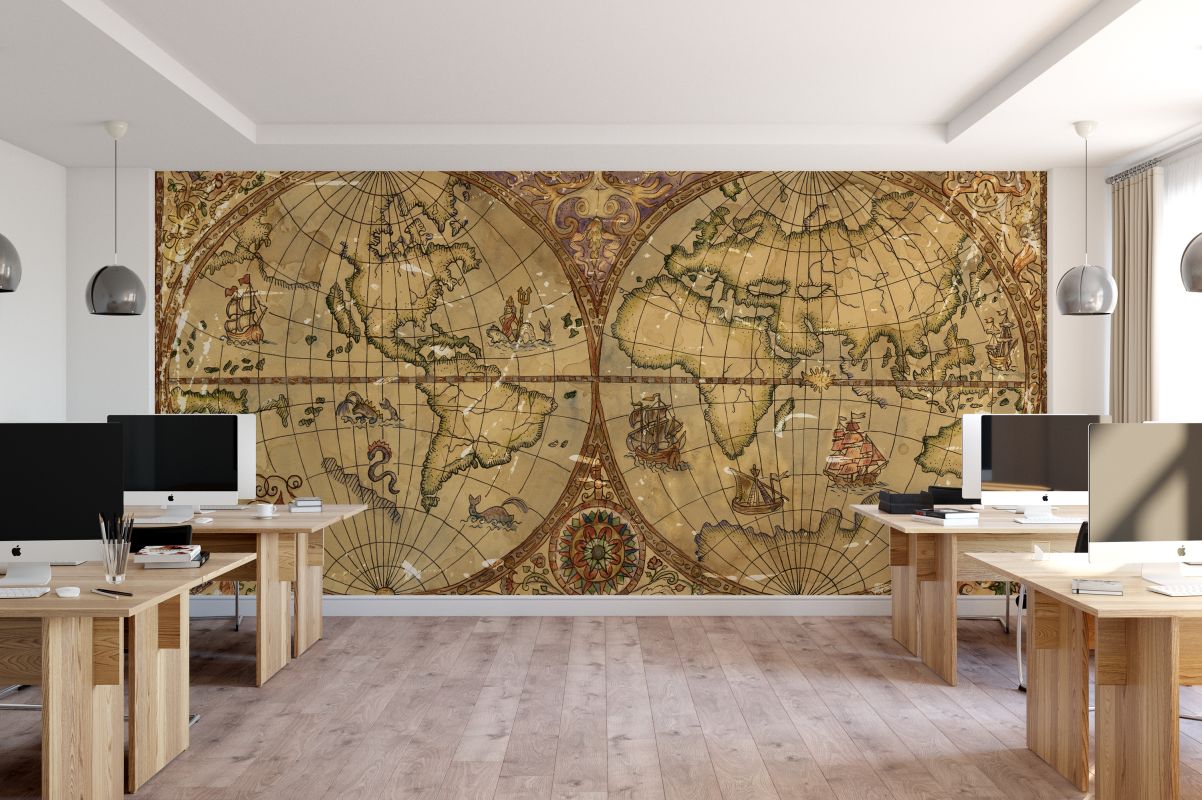 Fototapeta - Retro mapa - fototapeta.shop