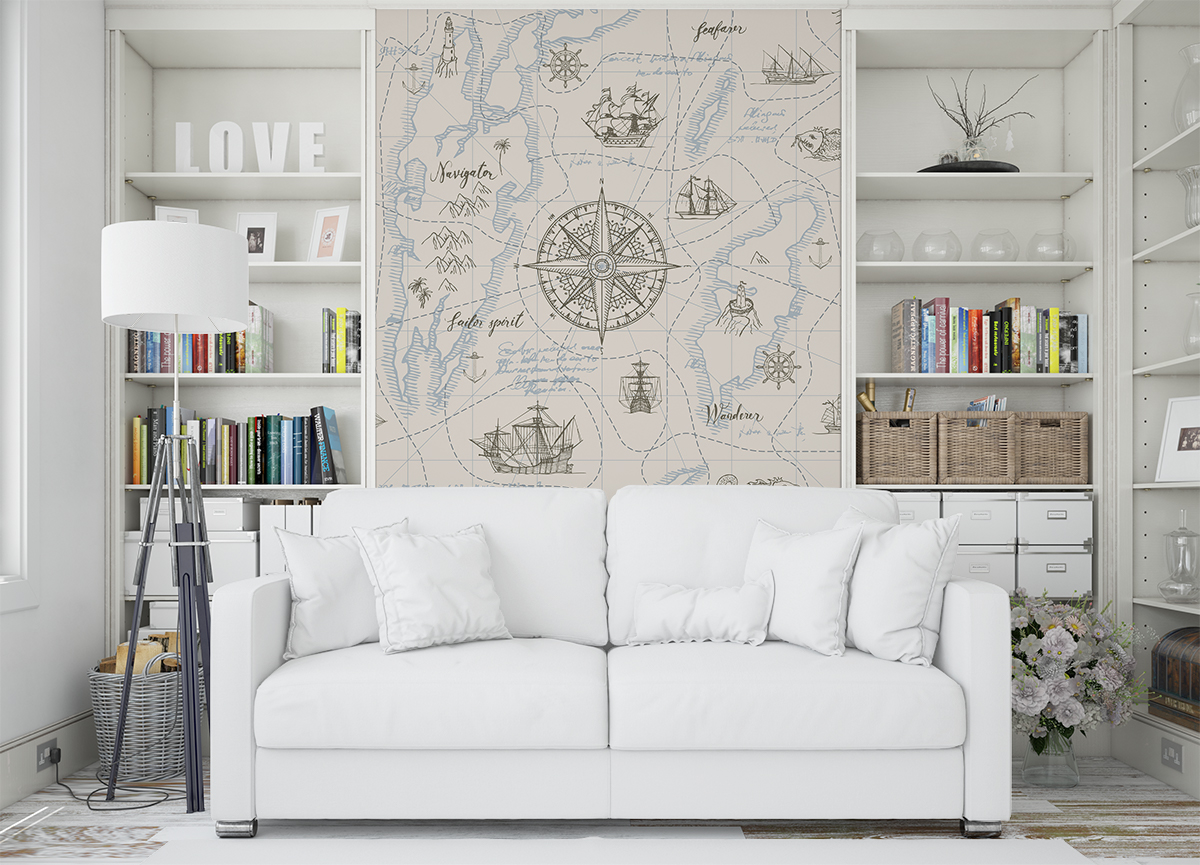 Tapeta - Piracka mapa retro - fototapeta.shop