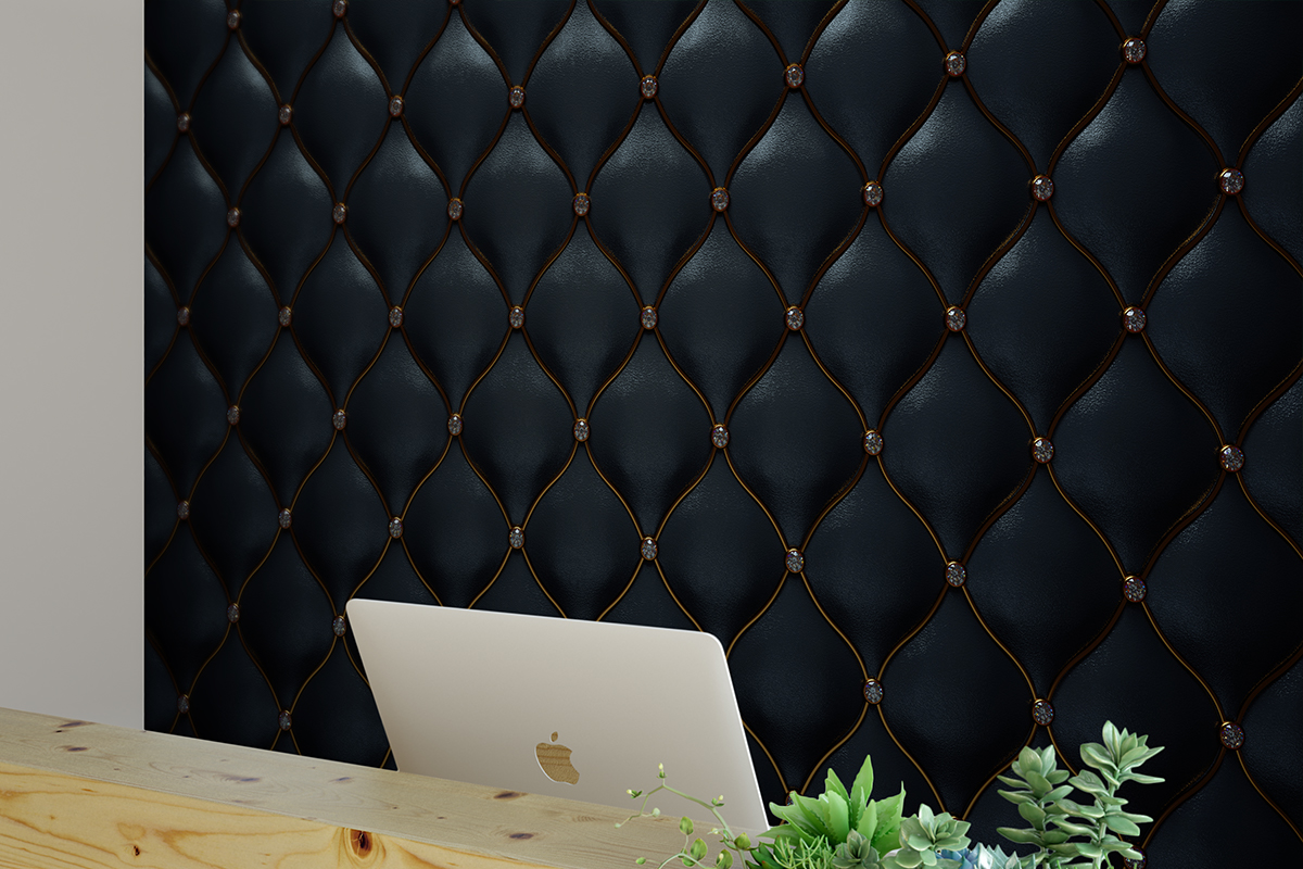 Fototapeta - Czarny materiał z miedzianą nicią - fototapeta.shop