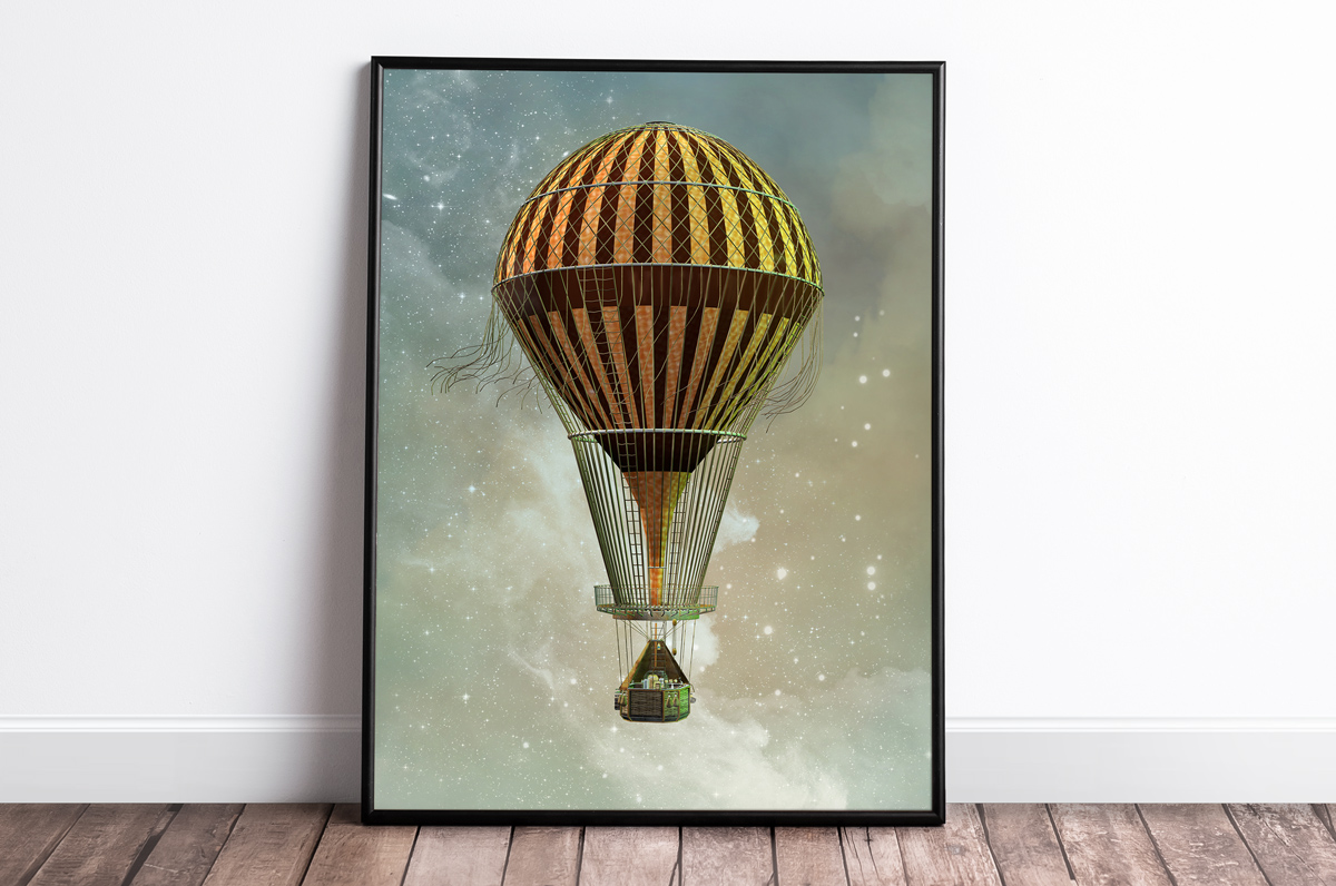 Plakat - Balon w stylu steampunk - fototapeta.shop