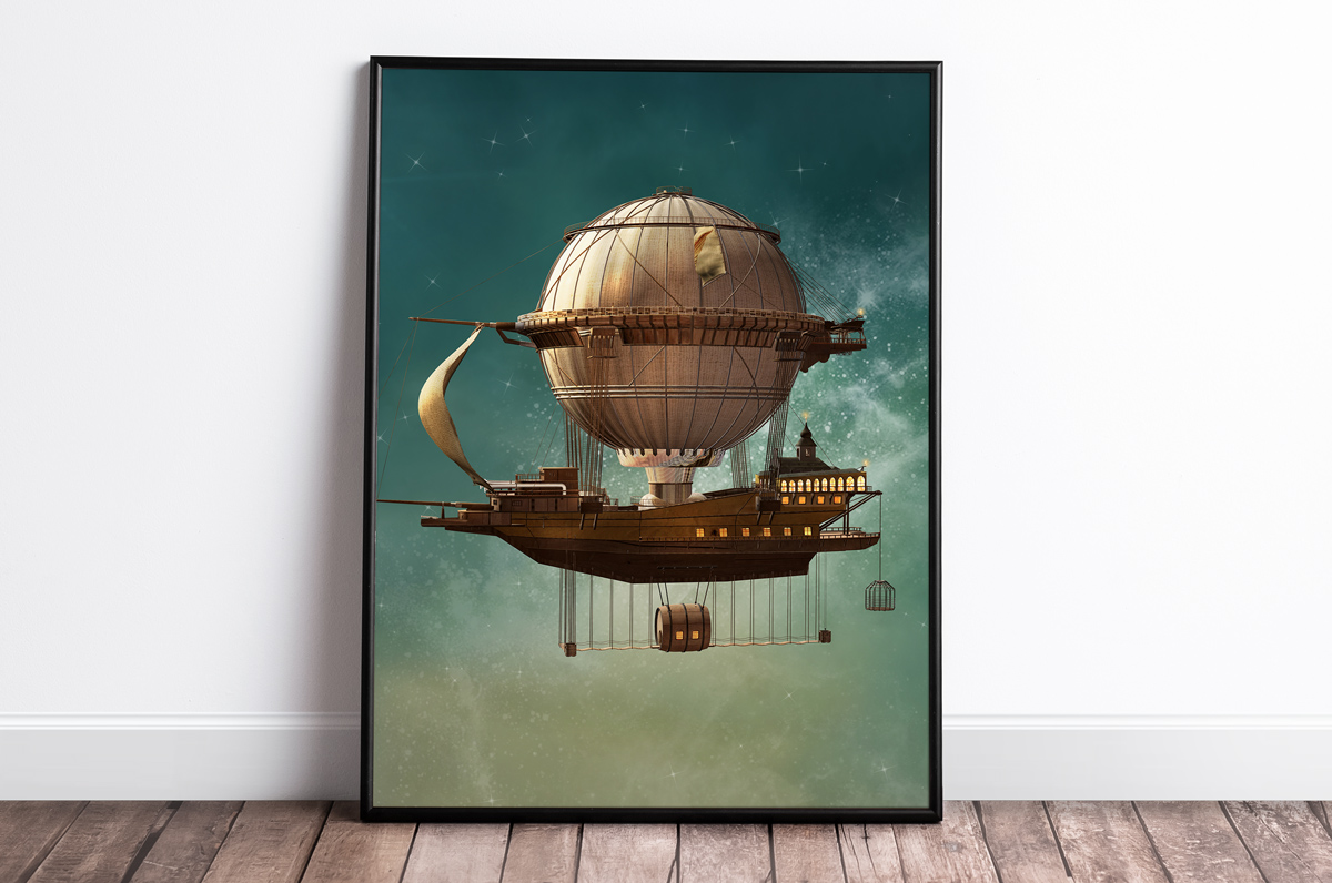 Plakat - Maszyna latająca - fototapeta.shop