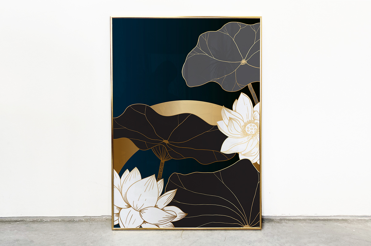 Plakat - Białe i czarne orchidee - fototapeta.shop
