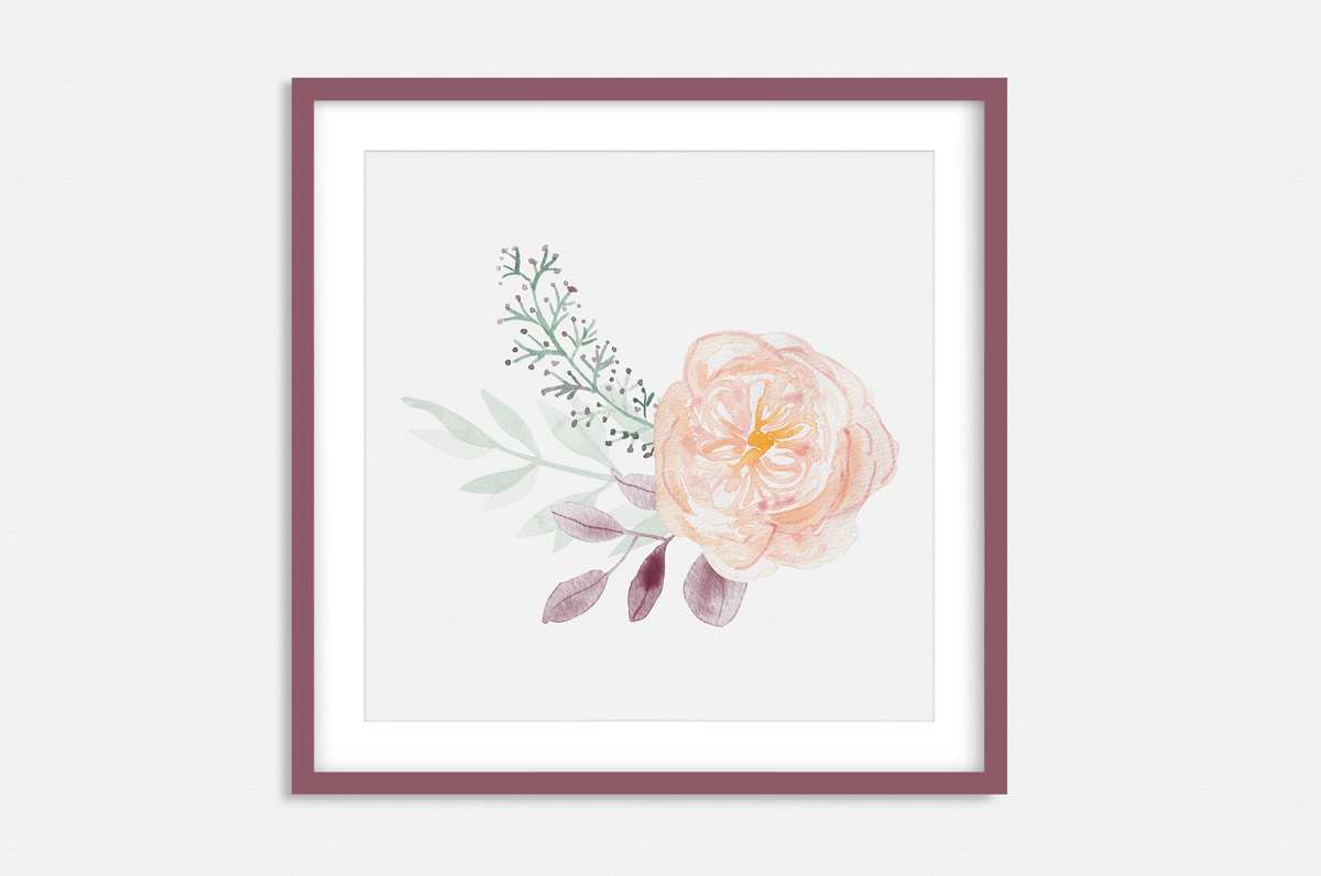 Piwonia z dekoracją