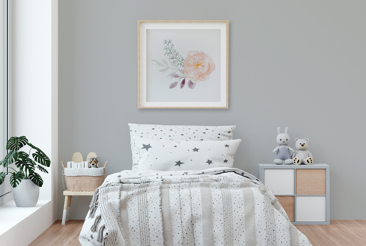 Plakat - Piwonia z dekoracją - fototapeta.shop