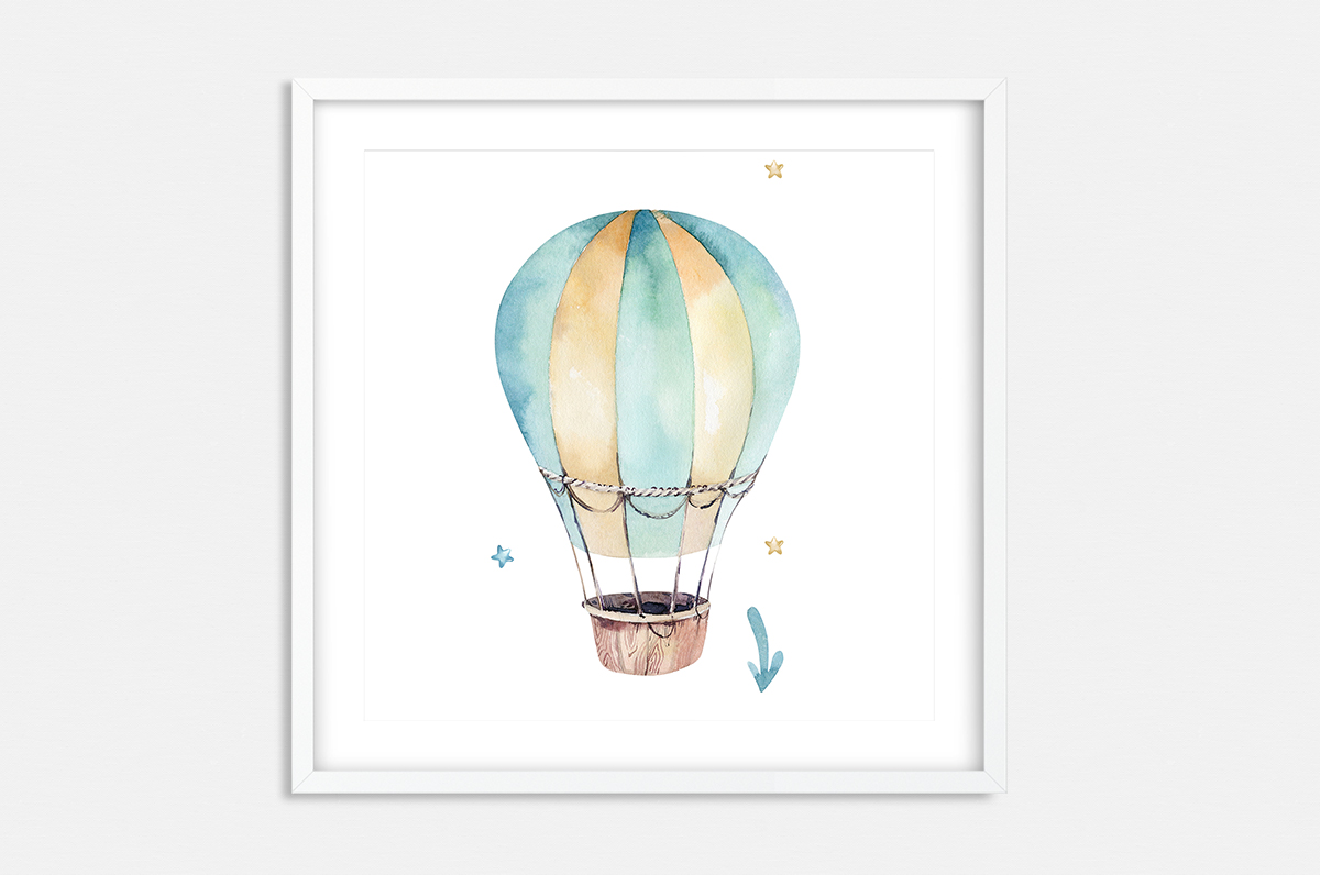 Plakat - Balon malowany farbami - fototapeta.shop