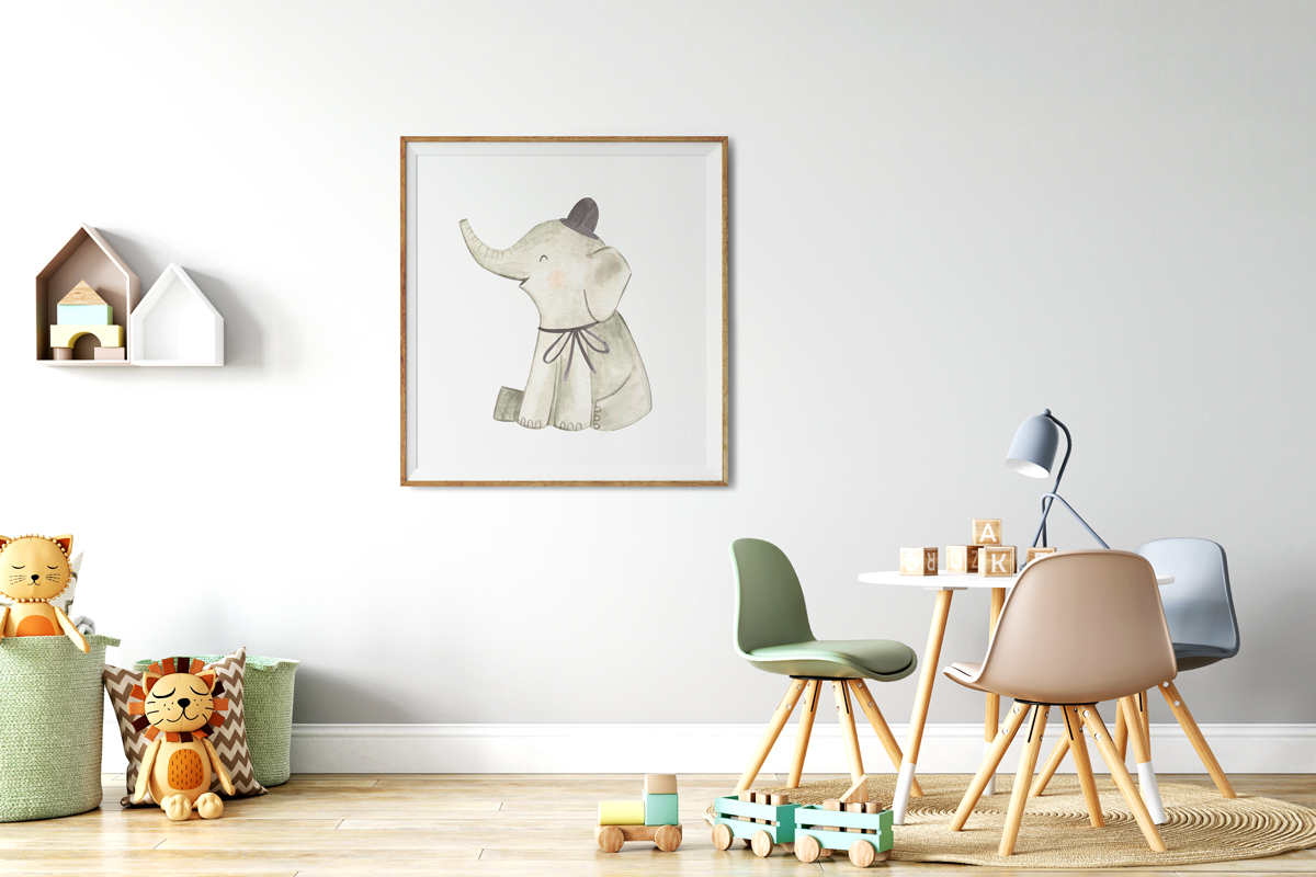 Plakat - Słonik w meloniku - fototapeta.shop