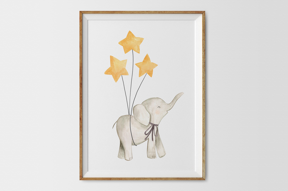 Słoń i gwiazdki