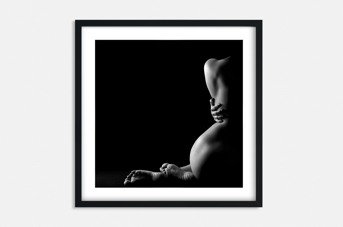 Plakat - Akt w czerni i bieli - fototapeta.shop
