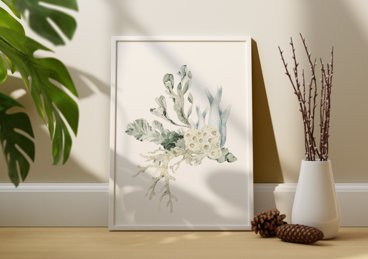 Plakat - Kompozycja z wodorostami - fototapeta.shop