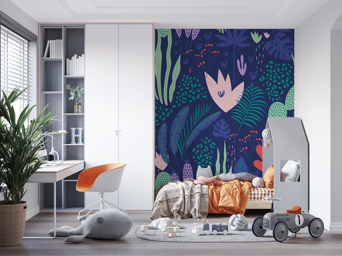 Tapeta - Dżungla nocą - fototapeta.shop