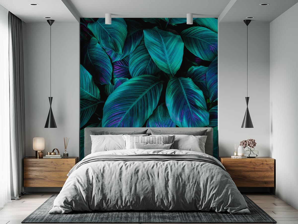Fototapeta - Liście z fioletowymi refleksami - fototapeta.shop