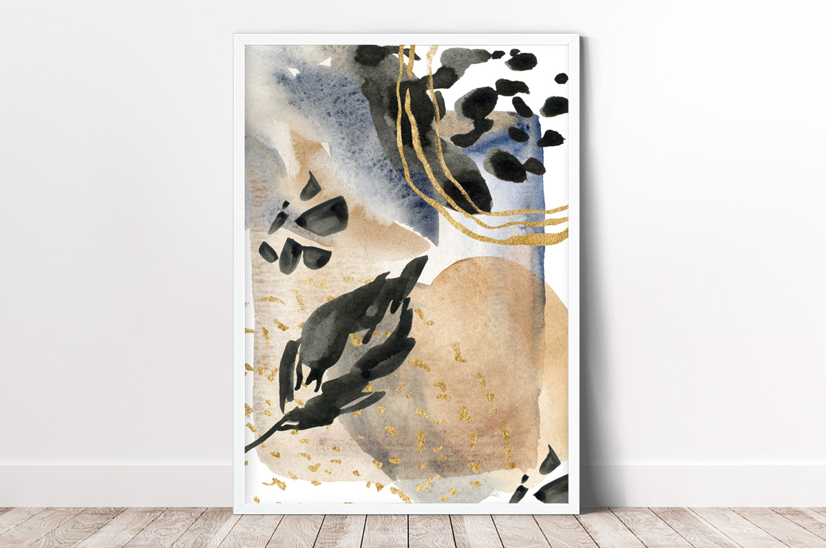 Piaskowe Abstrakcje - duży liść