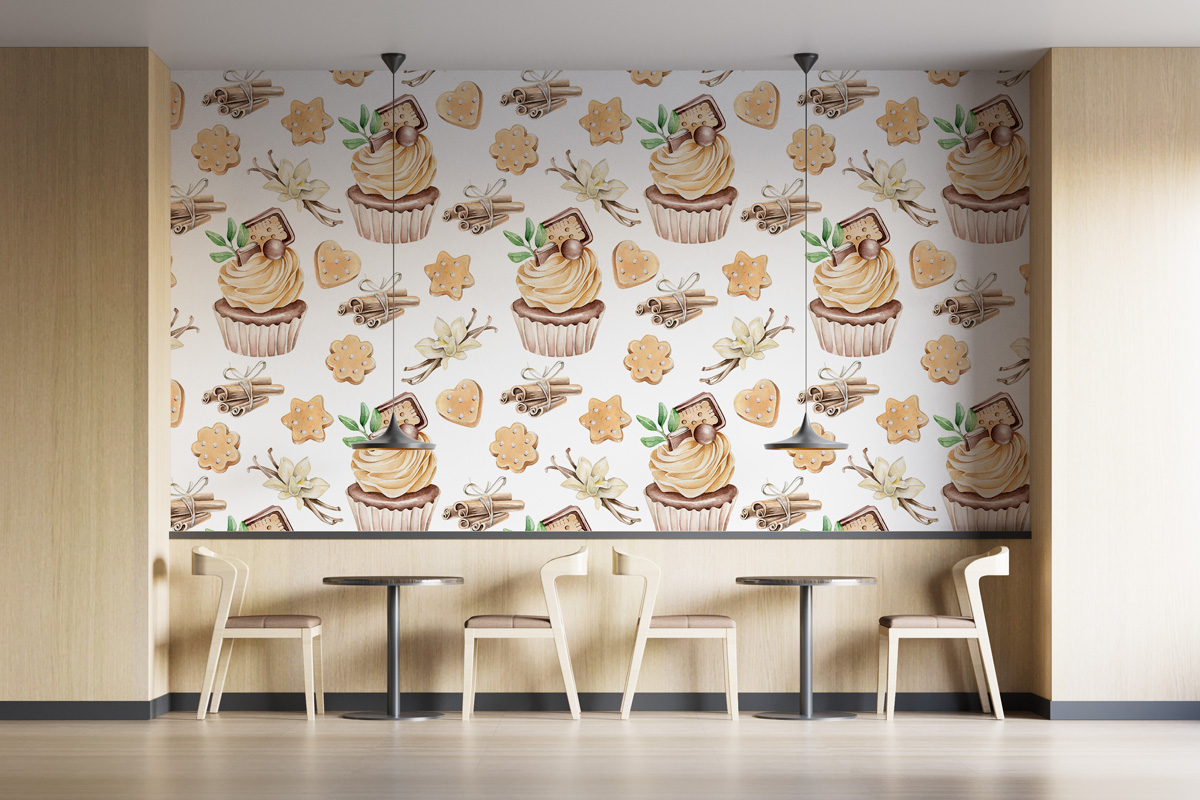 Tapeta - Waniliowe babeczki - fototapeta.shop