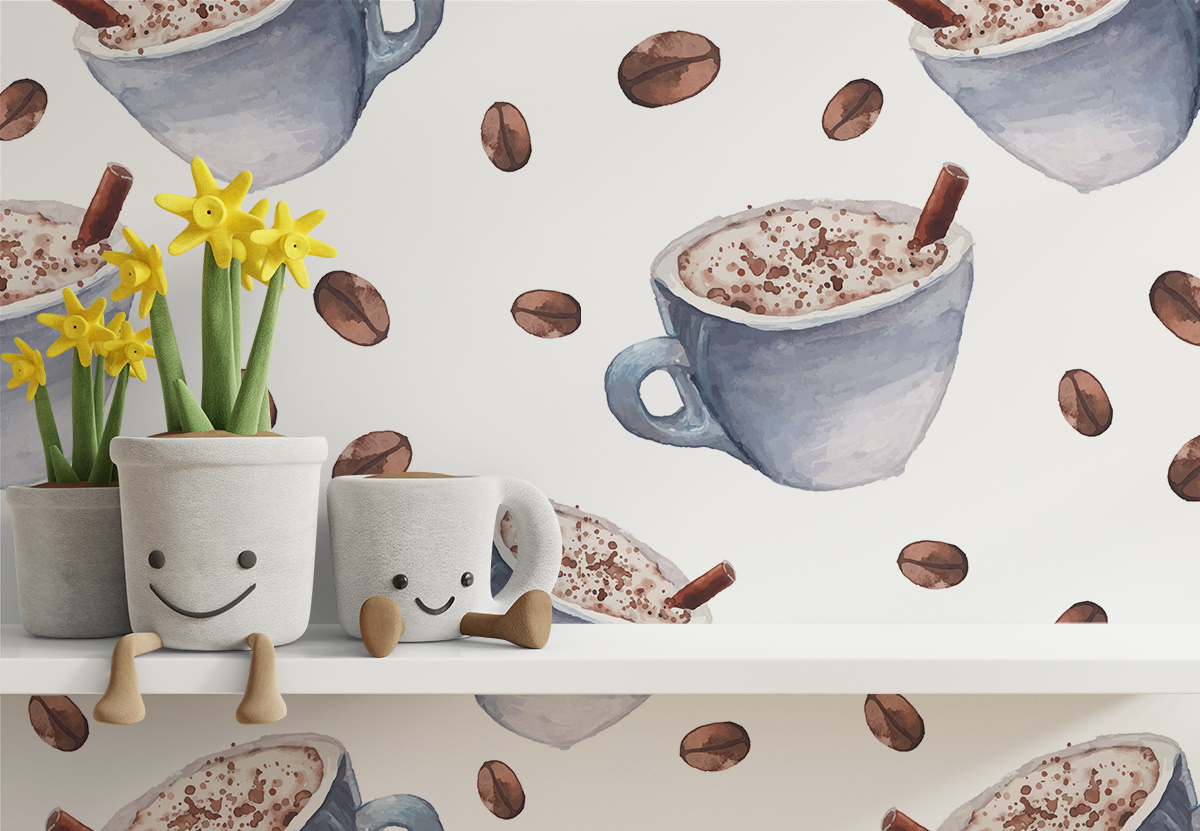 Tapeta - Czekolada z pianką - fototapeta.shop
