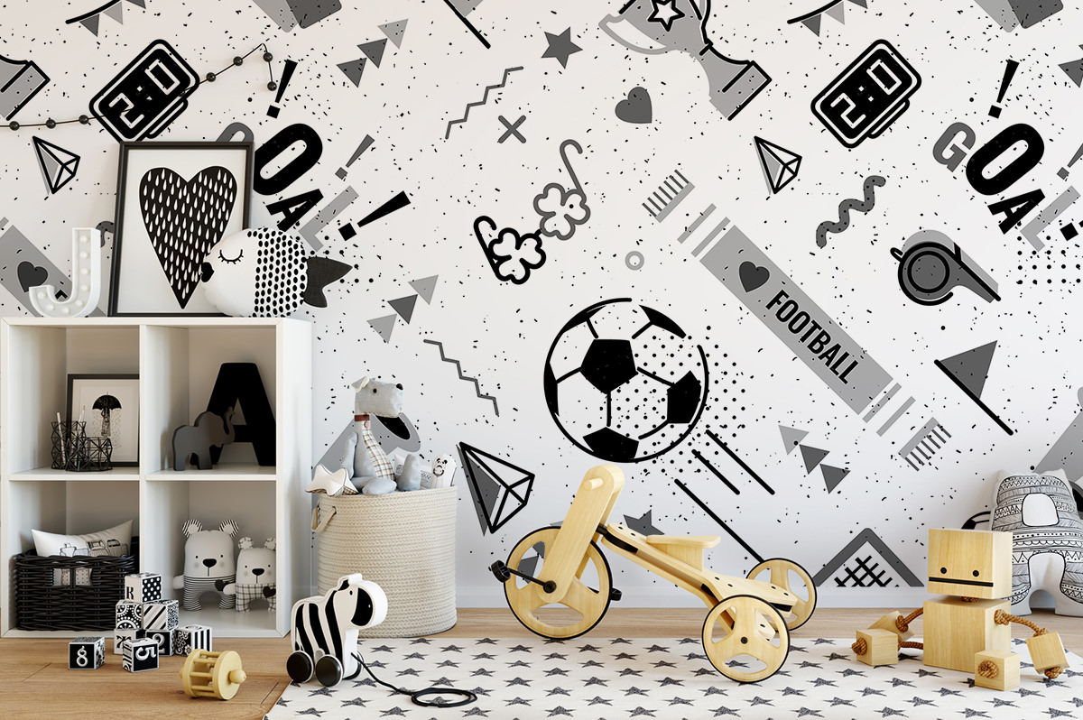Tapeta - Sportowe trofea w szarościach - fototapeta.shop