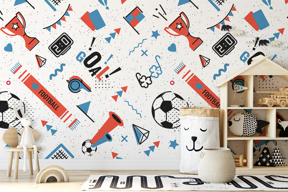 Tapeta - Sportowe trofea w czerwieni - fototapeta.shop