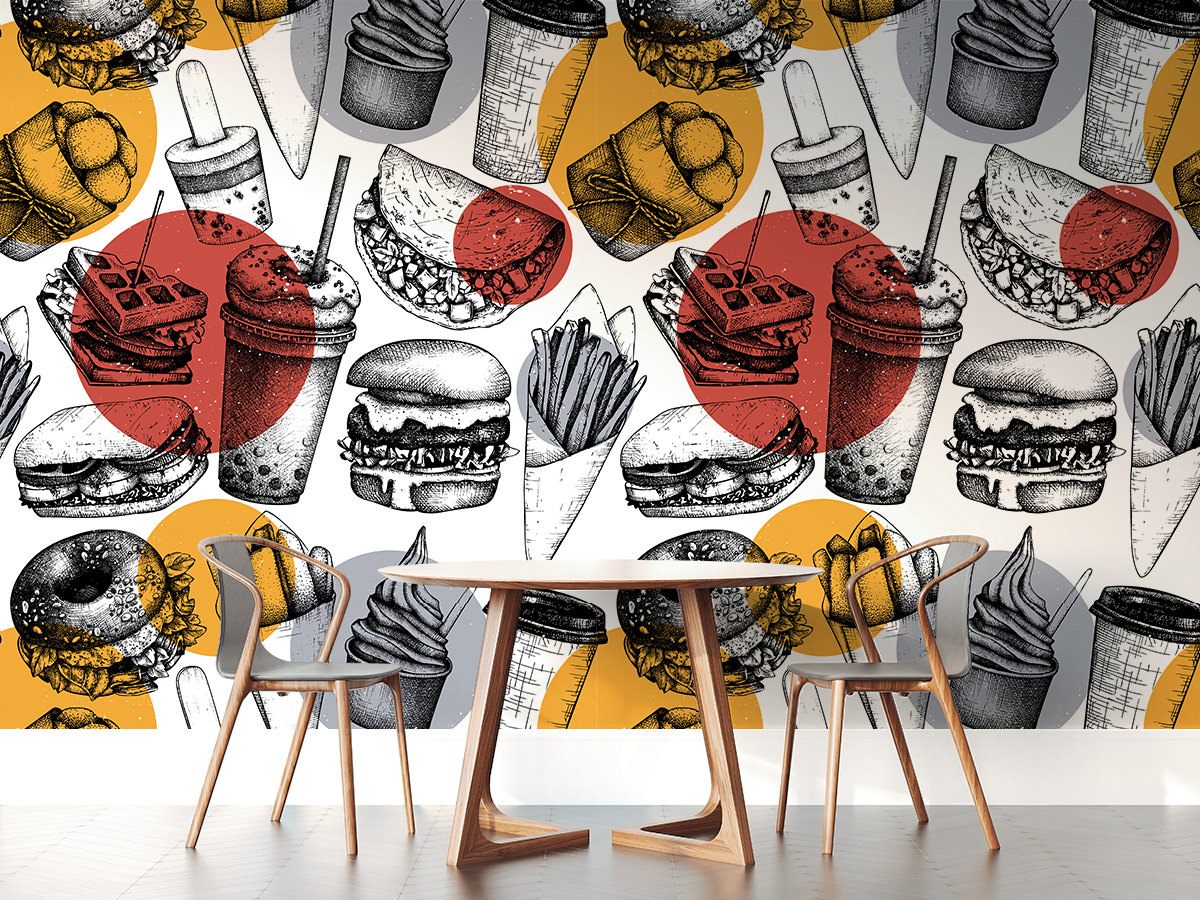 Tapeta - Fast Food - fototapeta.shop