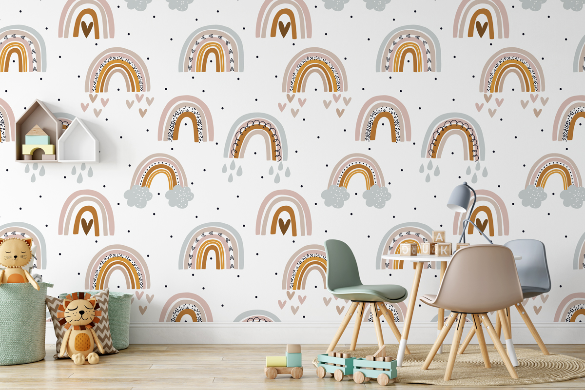 Tapeta - Tęcze z deszczem - fototapeta.shop