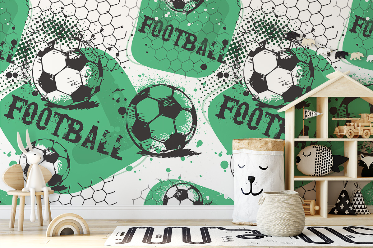 Tapeta - Piłkarski wzorek - fototapeta.shop