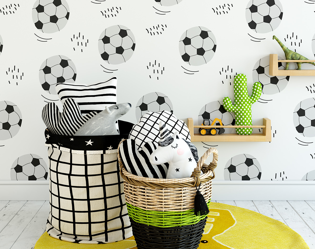 Tapeta - Piłki - szkic - fototapeta.shop