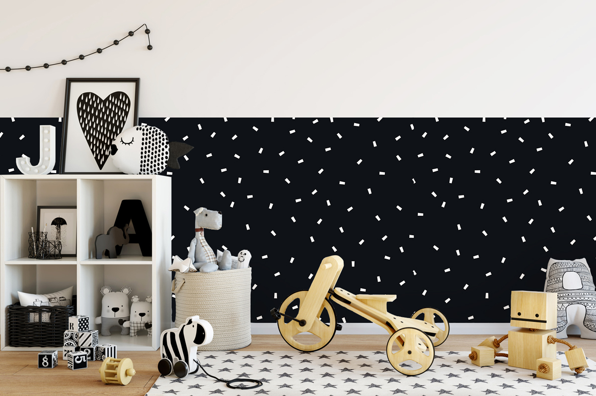 Tapeta - Ziarenka ryżu na czarnym tle - fototapeta.shop