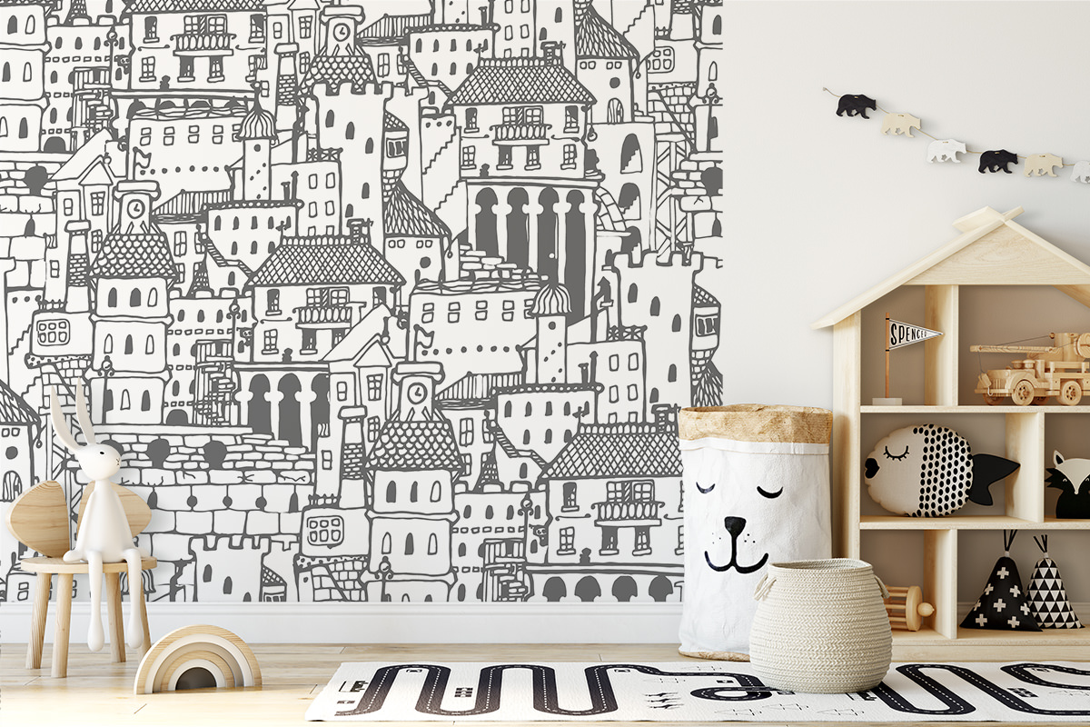 Tapeta - Średniowieczne miasto - fototapeta.shop