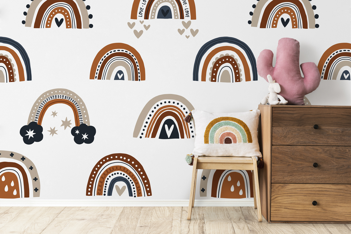 Tapeta - Tęcze w stylu boho - fototapeta.shop