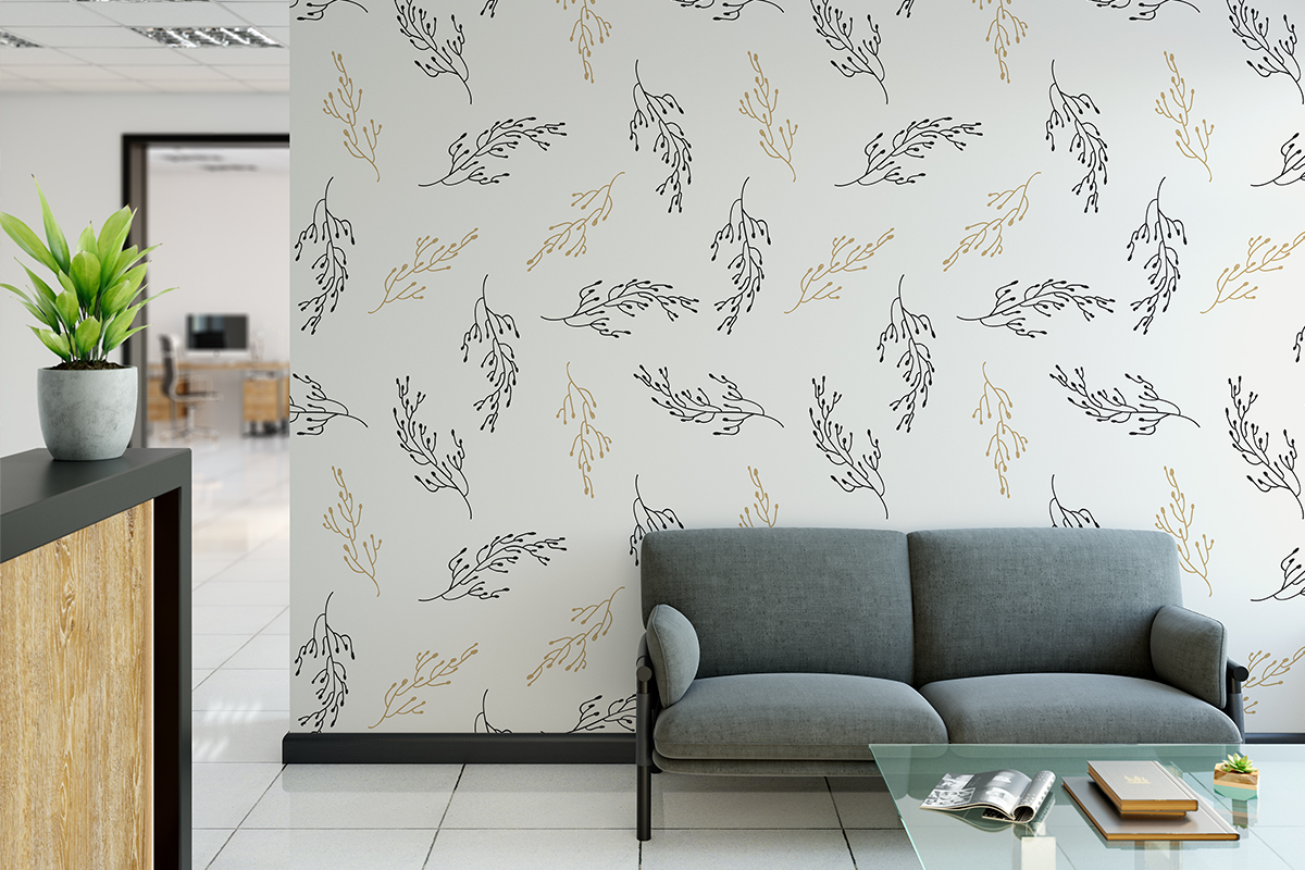 Tapeta - Gałązki brązowo-czarne - fototapeta.shop