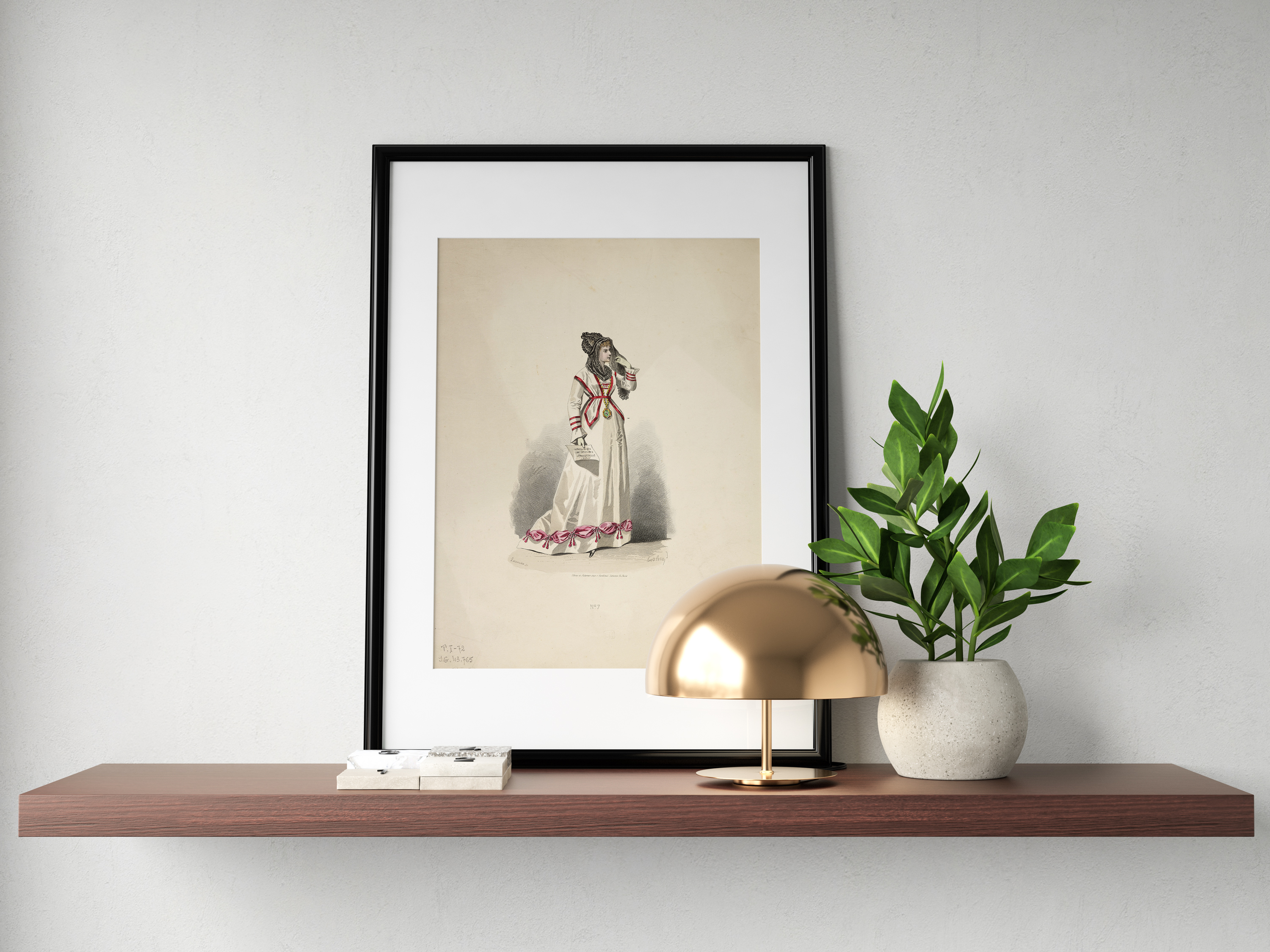 Plakat - Oryginalna suknia paryska - Lacouriere, Rytownik - fototapeta.shop