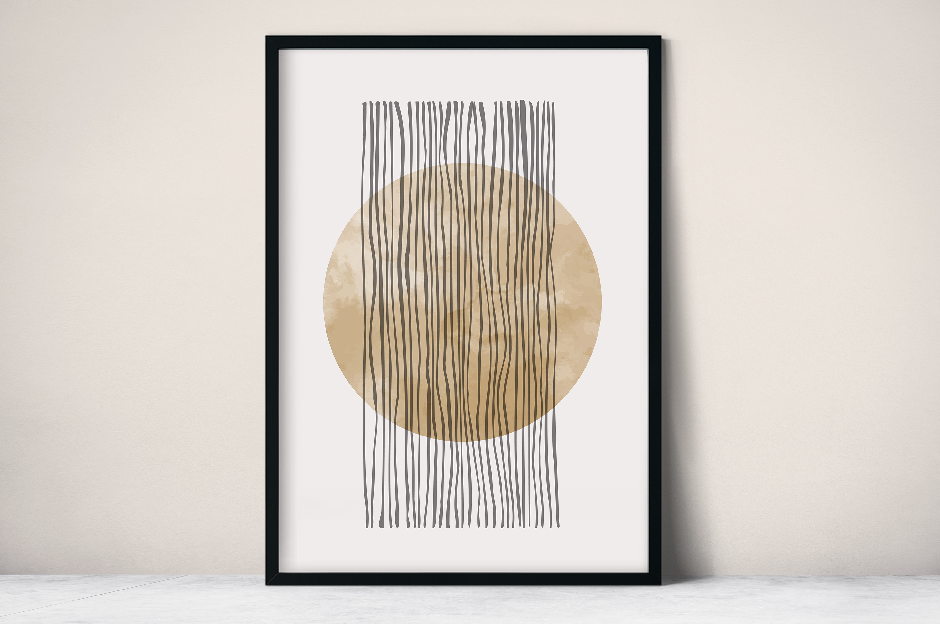 Plakat - Kula i linie - fototapeta.shop